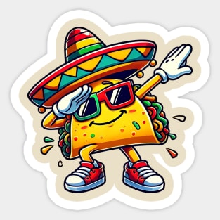 Dabbing Taco Cinco de Mayo – Funny Kids Sticker